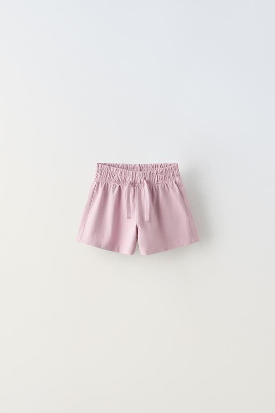 ZARA T-SHIRT AND BERMUDA SHORTS SET (PINK)