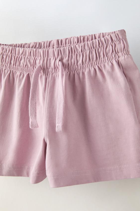 ZARA T-SHIRT AND BERMUDA SHORTS SET (PINK)