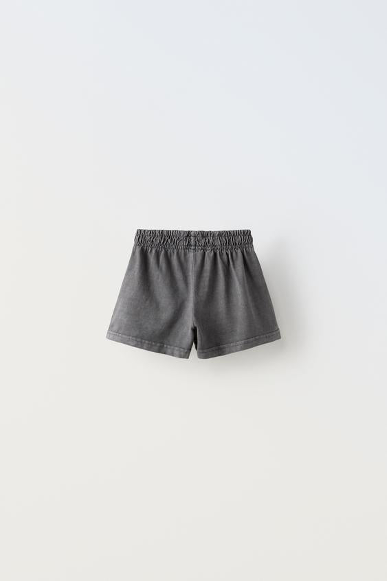 ZARA T-SHIRT AND BERMUDA SHORTS SET (GREY)