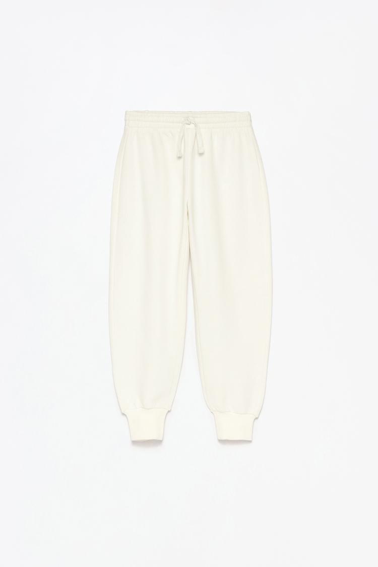 Lefties White basic Plush trousers