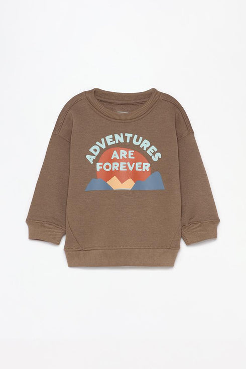 LEFTIES Brown Basic Sweatshirt