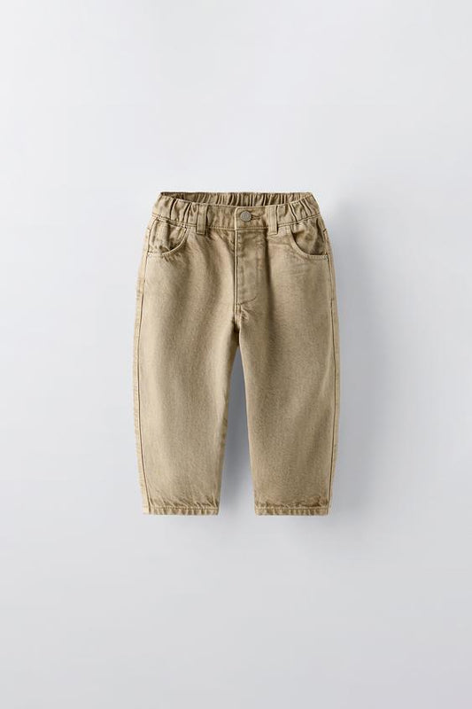 ZARA TWILL BALLOON FIT PANTS