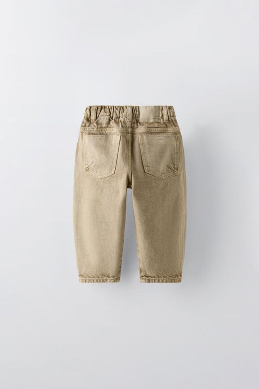 ZARA TWILL BALLOON FIT PANTS