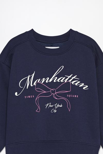 Lefties Printed plush sweatshirt