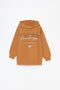 Lefties Brown Sweatshirt with slogan and hood