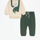 Lefties Printed plush sweatshirt and trousers co-ord