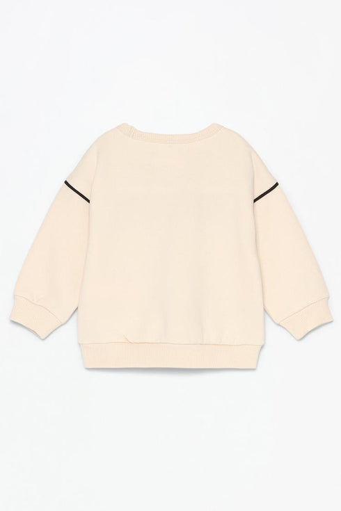 LEFTIES Plush sweatshirt with terry patch and trousers co-ord