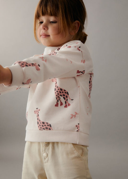 MANGO Giraffe Printed Cotton Sweatshirt