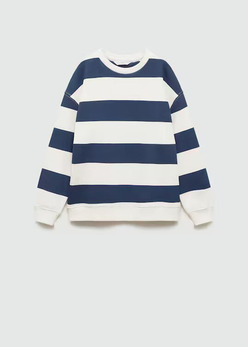 Mango Striped cotton-blend sweatshirt