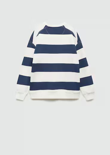 Mango Striped cotton-blend sweatshirt