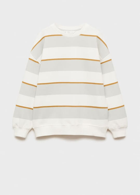 Mango Striped cotton-blend sweatshirt