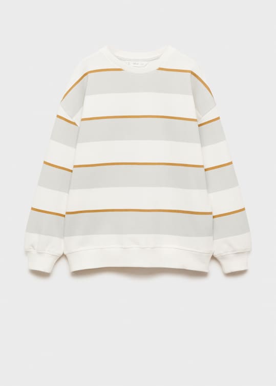 Mango Striped cotton-blend sweatshirt