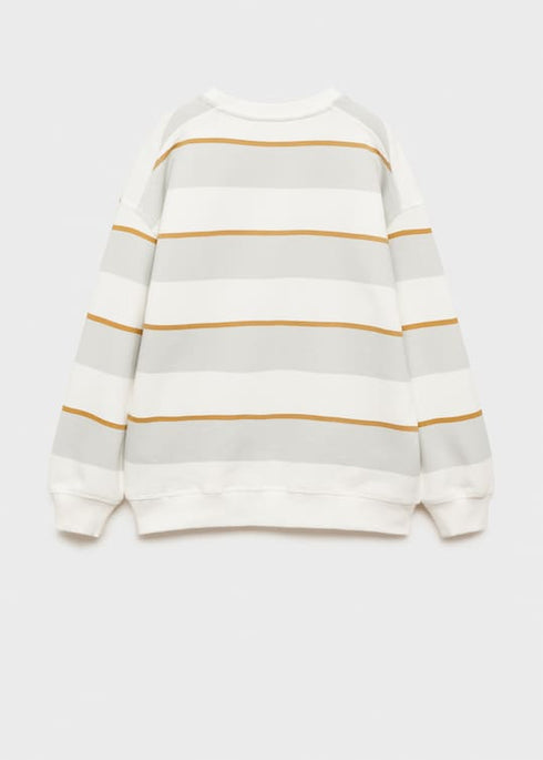 Mango Striped cotton-blend sweatshirt