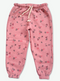 LEFTIES Tea pink flowers print fleece Trouser for girls