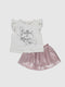 LC Waikiki Ecru Short Sleeve Baby Girl Set