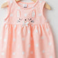 LC Waikiki Pink Crew Neck Printed Cotton Baby Girl Dress