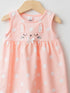 LC Waikiki Pink Crew Neck Printed Cotton Baby Girl Dress