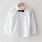 White Basic Baby Boy Shirt and Bow Tie