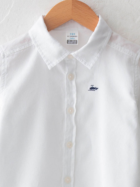 LC Waikiki White Basic Baby Boy Shirt and Bow Tie