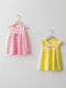 LC Waikiki Pink Crew Neck Printed Baby Girl Dress 2-Pack