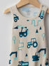 LC Waikiki Blue Crew Neck Printed Cotton Baby Boy Snap Bodysuit 2-Pack