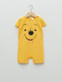 LC Waikiki Orange Crew Neck Short Sleeve Winnie the Pooh Printed Cotton Baby Boy Jumpsuit 2-Pack