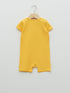 LC Waikiki Orange Crew Neck Short Sleeve Winnie the Pooh Printed Cotton Baby Boy Jumpsuit 2-Pack