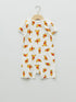 LC Waikiki Orange Crew Neck Short Sleeve Winnie the Pooh Printed Cotton Baby Boy Jumpsuit 2-Pack