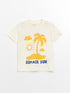 LC Waikiki Yellow Crew Neck Short Sleeve Printed Baby Boy T-Shirt 2-Pack