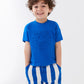 Blue Crew Neck Printed Baby Boy T-Shirt