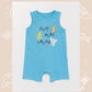 Turquoise Crew Neck Printed Baby Boy Jumpsuit 2-Pack