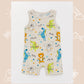 Turquoise Crew Neck Printed Baby Boy Jumpsuit 2-Pack