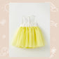 Ecru Crew Neck Printed Baby Girl Dress