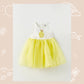 Ecru Crew Neck Printed Baby Girl Dress