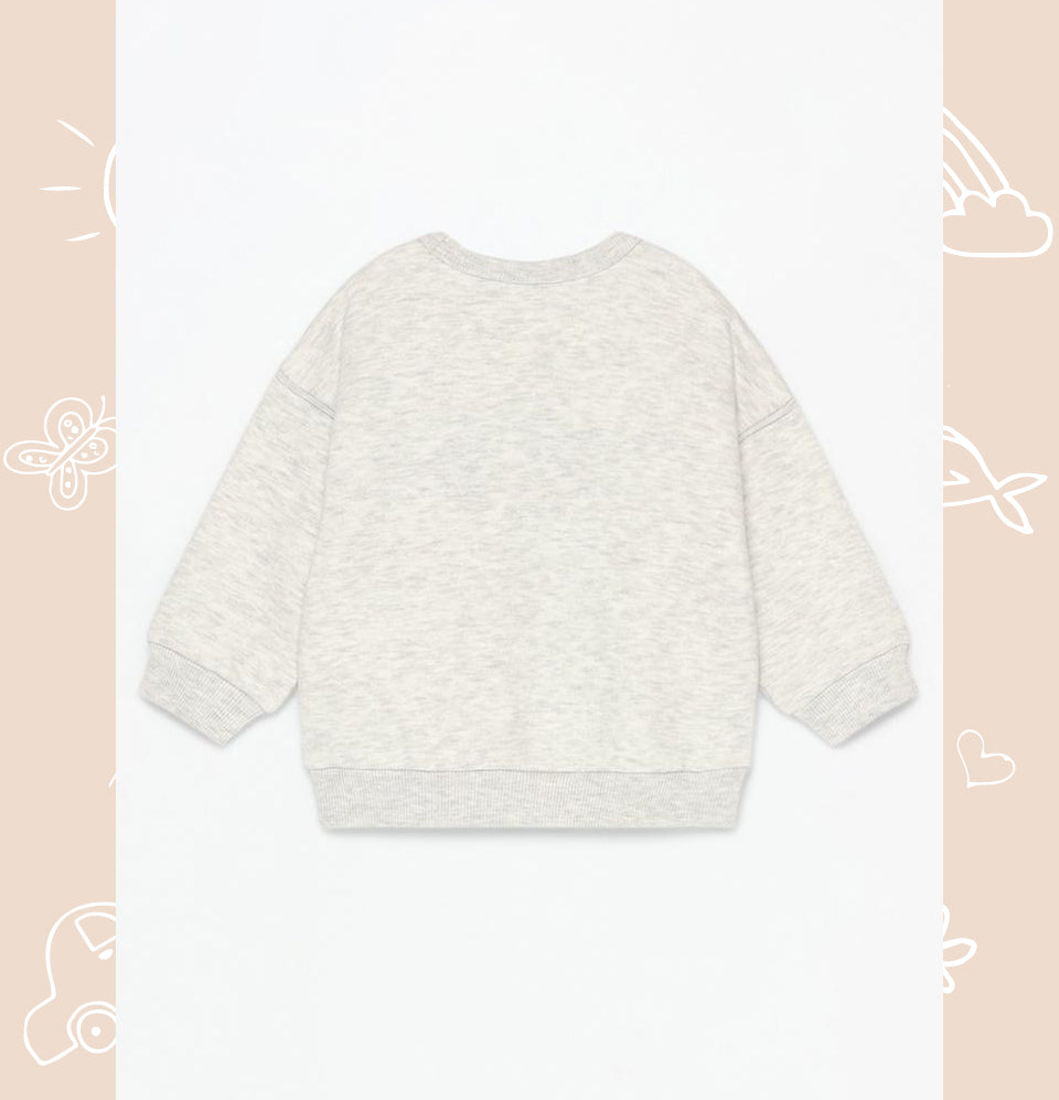 Plush sweatshirt with terry patch and trousers co-ord