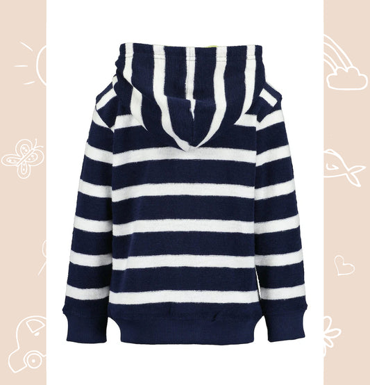 Blue Seven Boys - Navy Stripe Zip Up Hoodie