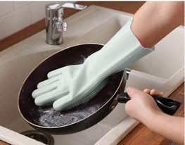 Magic Dish washing Gloves with scrubber