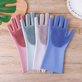 Magic Dish washing Gloves with scrubber