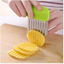Stainless Steel Wave Potato Cutter Slicer, For Vegetable Cutting