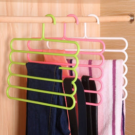 Multicolor 5 Layers Antislip Pent Clothes Hangers