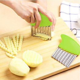 Stainless Steel Wave Potato Cutter Slicer, For Vegetable Cutting